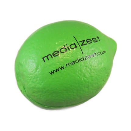 Lime stress ball shape with logo