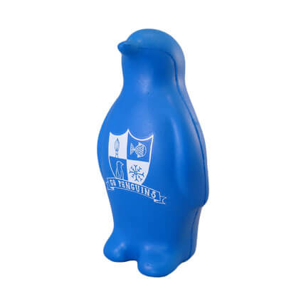 Penguin shaped stress ball front view
