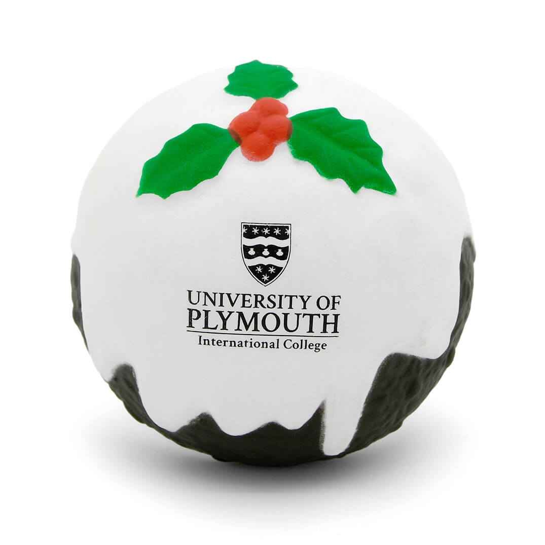Christmas Pudding Stress Ball Front View