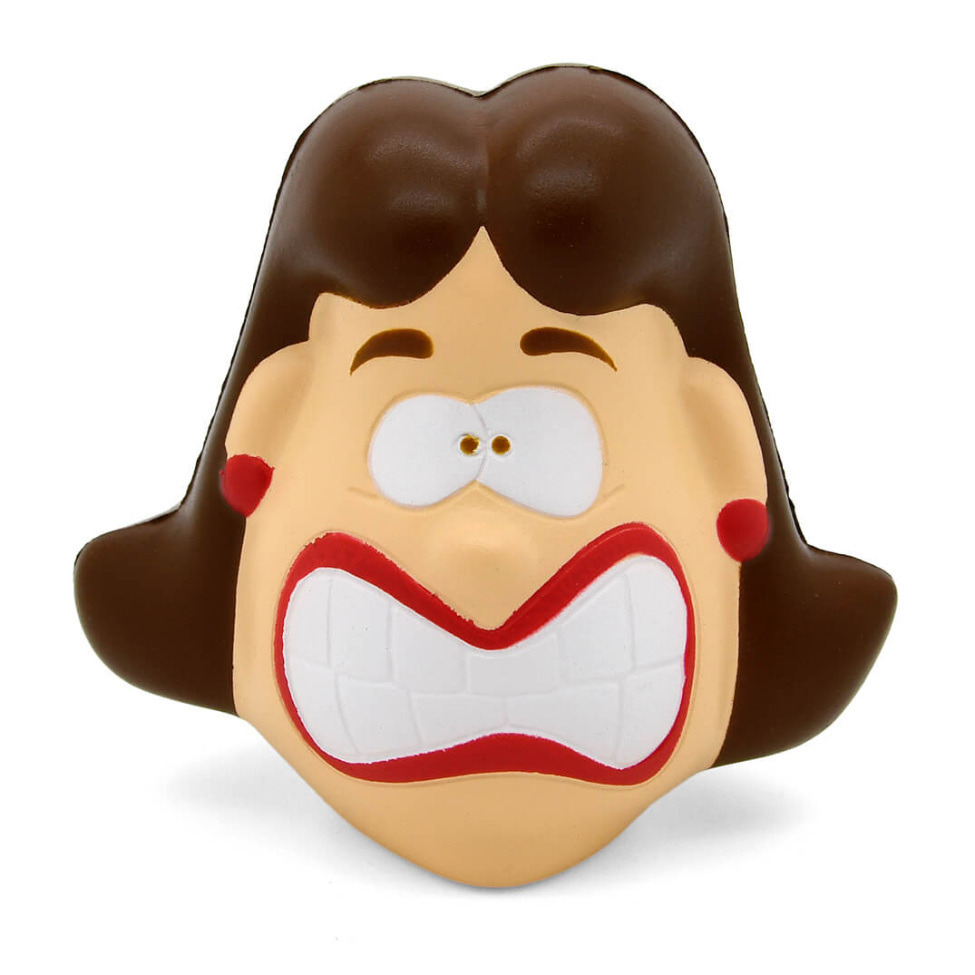 Crazy Face Female Stress Ball Front View