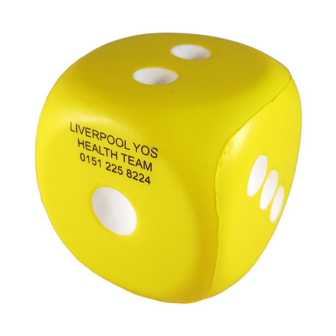 Number One Dice Yellow Front