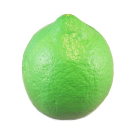 Lime shaped stress ball back view