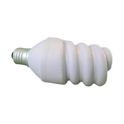 Energy saving light bulb stress ball shape back view