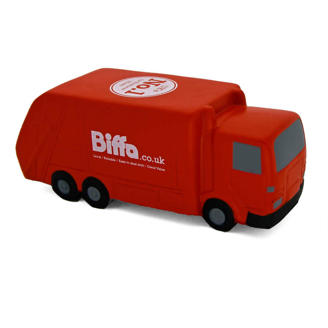 Red Biffa Stress Recycling Lorry Side View