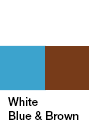 White Blue & Brown
