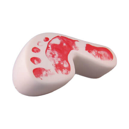 Footprint shaped stress ball