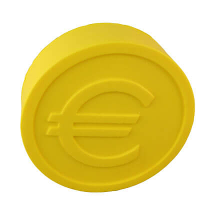 Euro coin stress ball shape front view