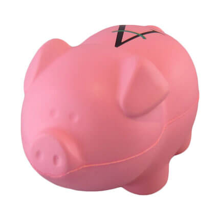 Pig stress ball shape front view