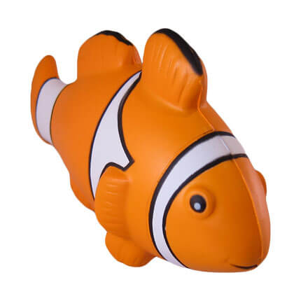 Clown fish shaped stress ball