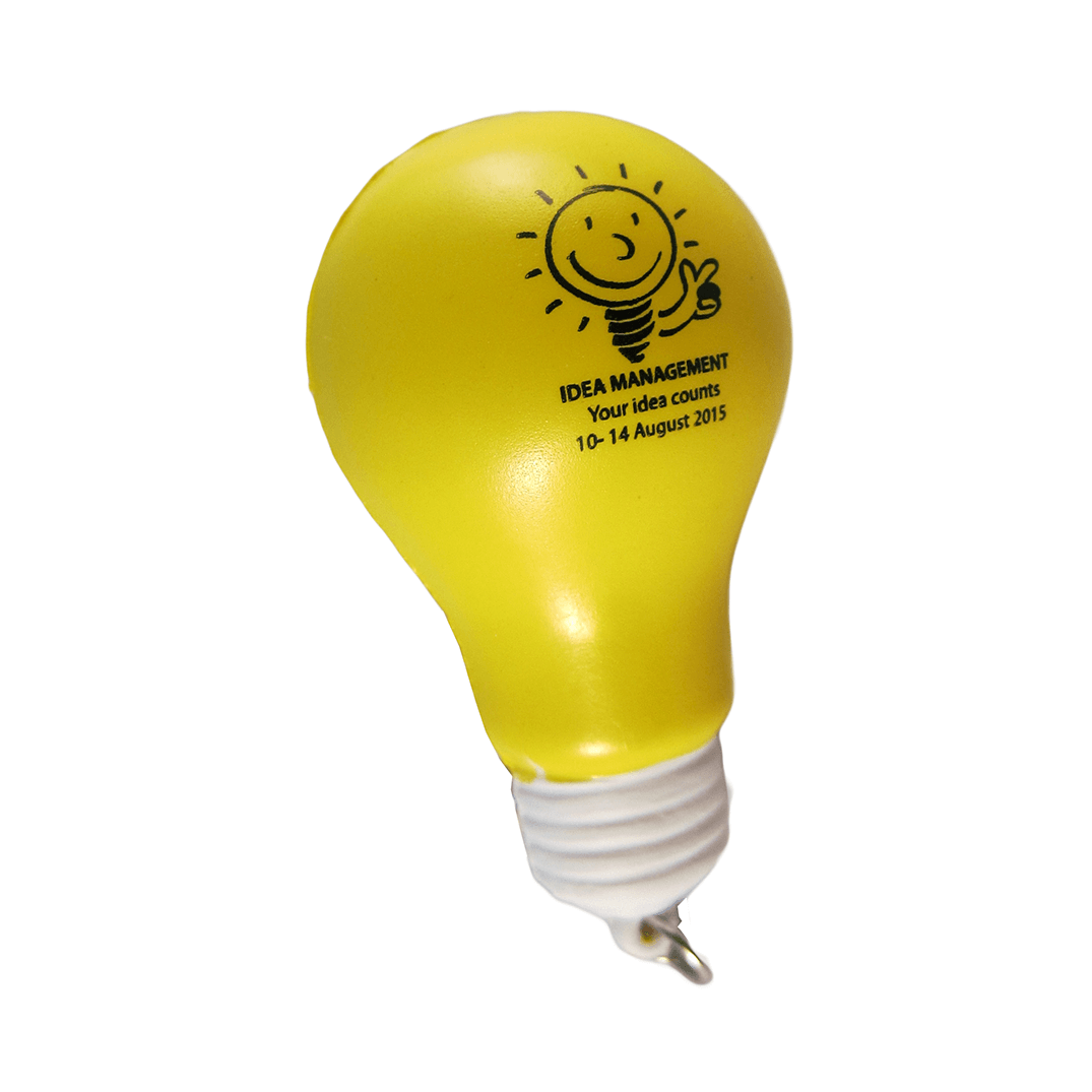 Yellow Bulb Keyring Front