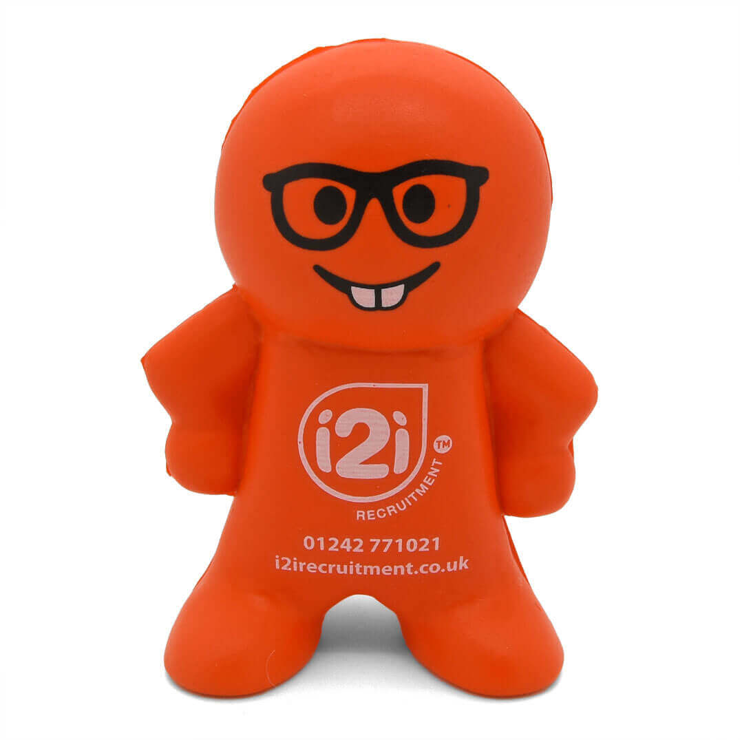 Burt shaped stress ball with print