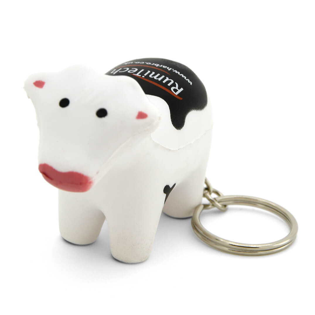 Stress Cow Keyring Front View