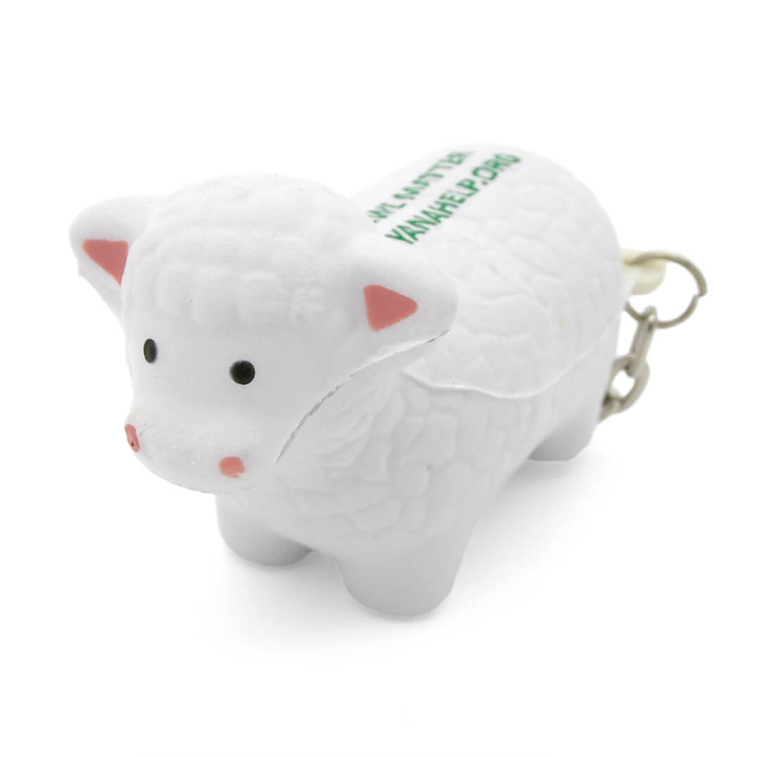 Sheep Keyring Stress Ball Front View