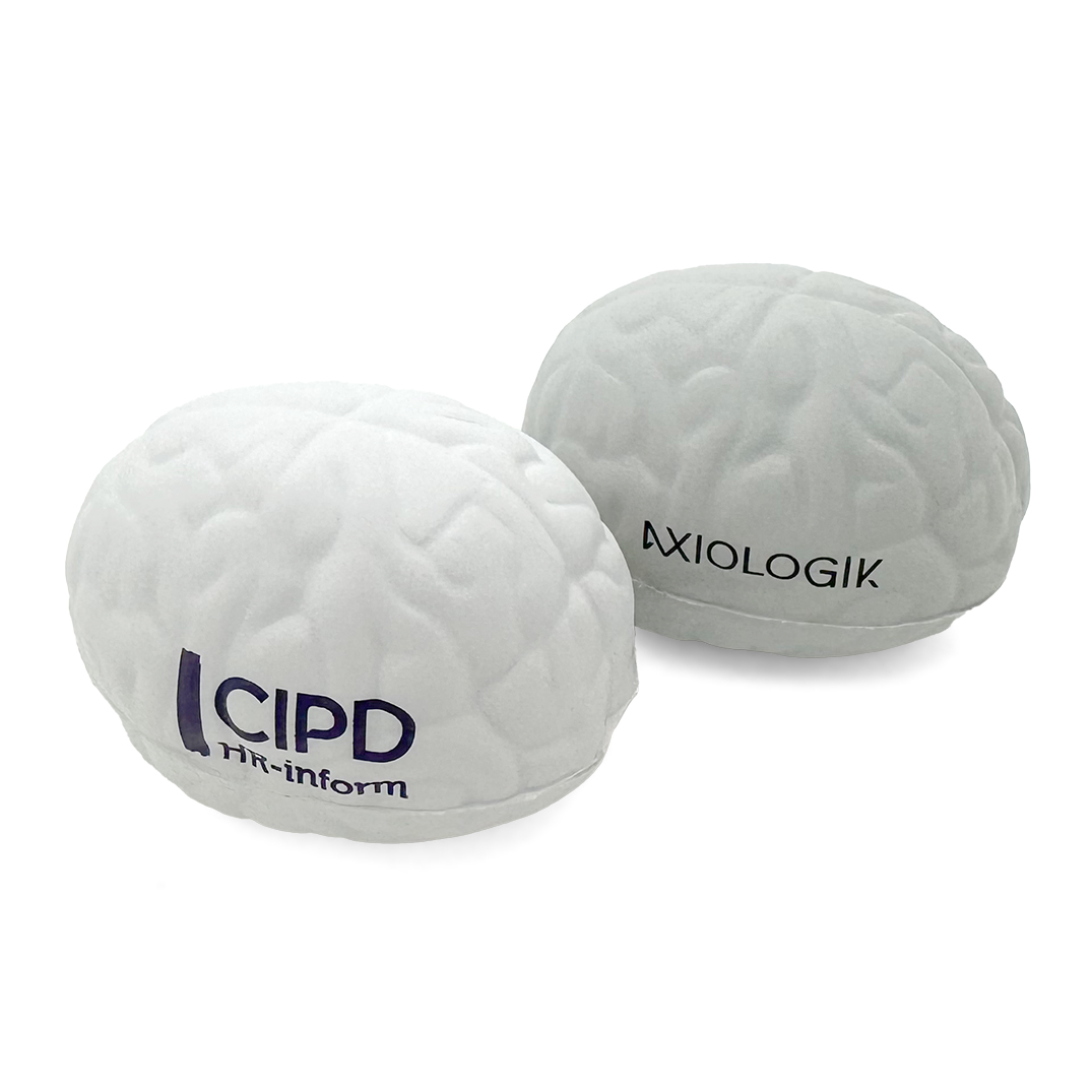 Small Brain Stress Balls White and Grey