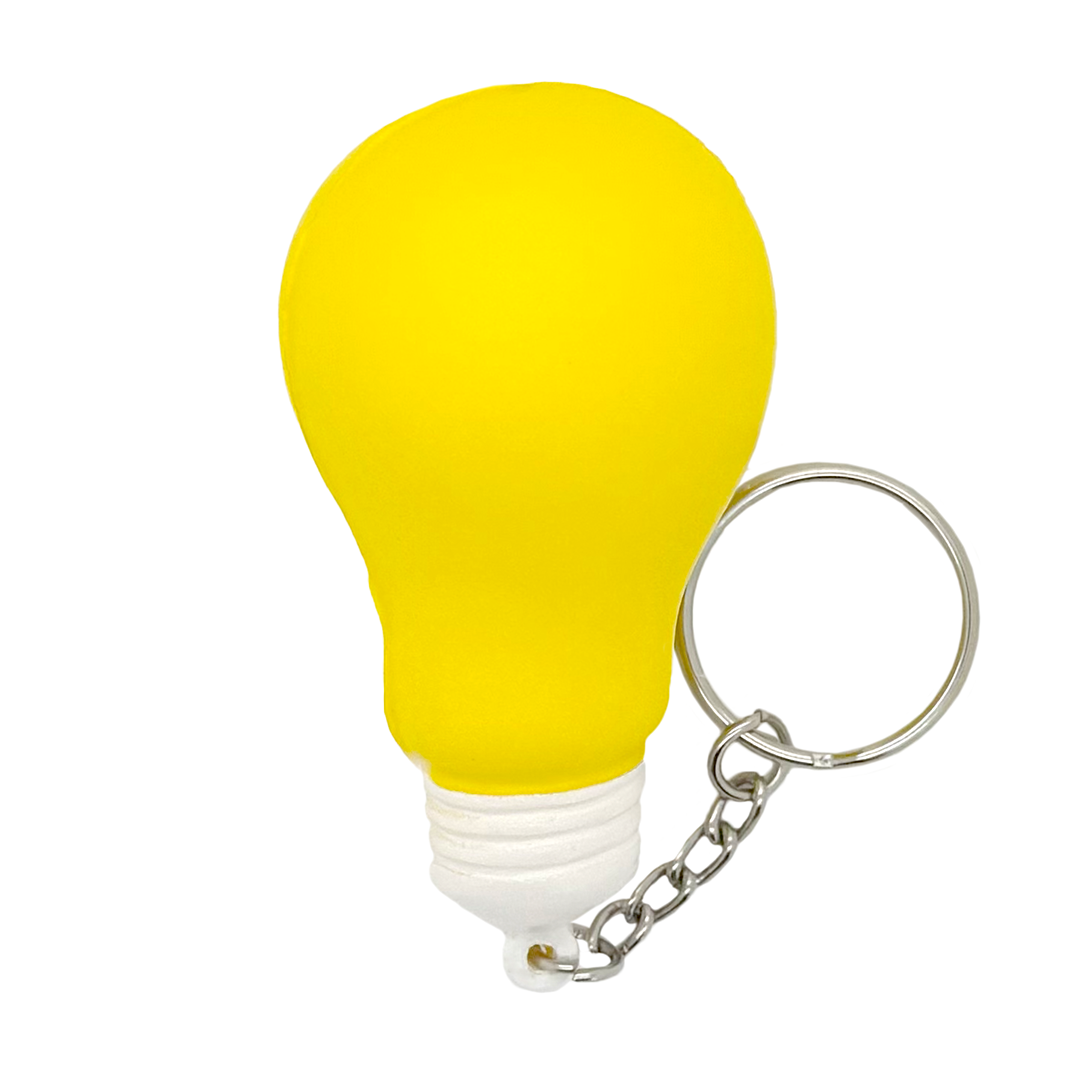 Stress lightbulb Keyring Front