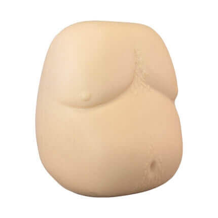 Front view of the belly stress ball