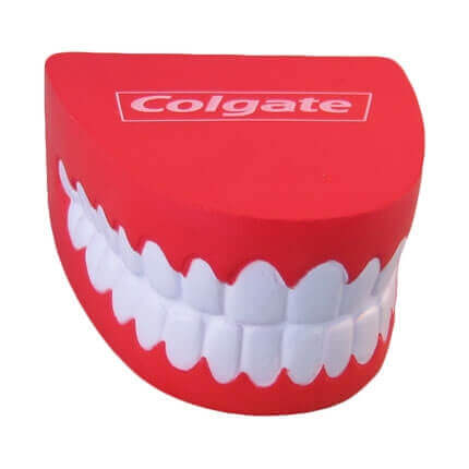 Teeth stress ball shape with logo