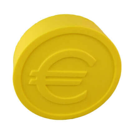 Euro coin stress ball shape front view