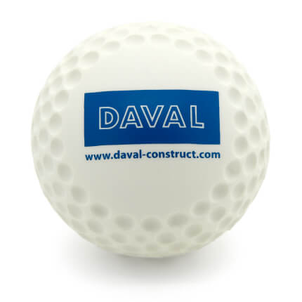 UK Made Golf Ball Stress Ball Front View