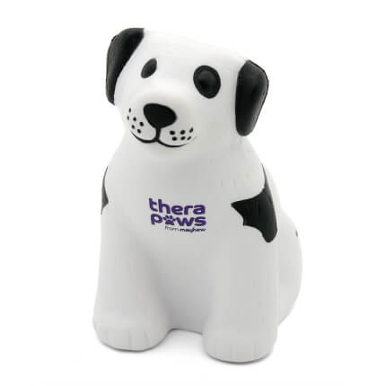 Black and White Stress Dog Front View