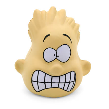 Crazy Face Male Stress Ball Front View