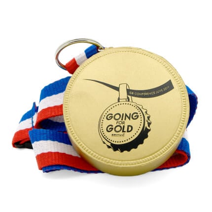 Medal Stress Ball in Gold Front View