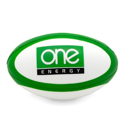 Banded Rugby Stress Ball Green Front View