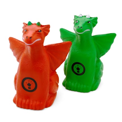 Red and Green Dragon Shaped Stress Balls