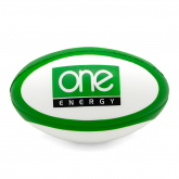 Banded Rugby Stress Ball Green Front View
