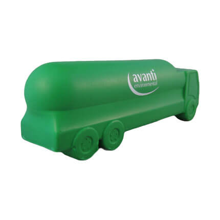 Gas tanker stress ball shape back view