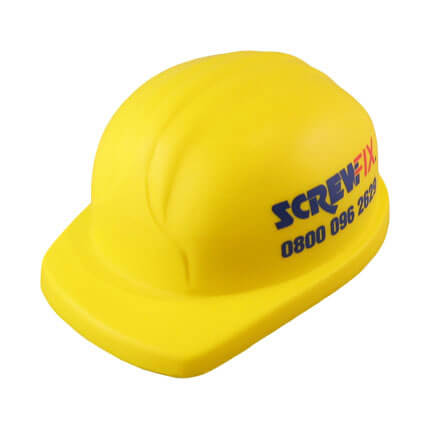 Hard hat stress ball shape front view