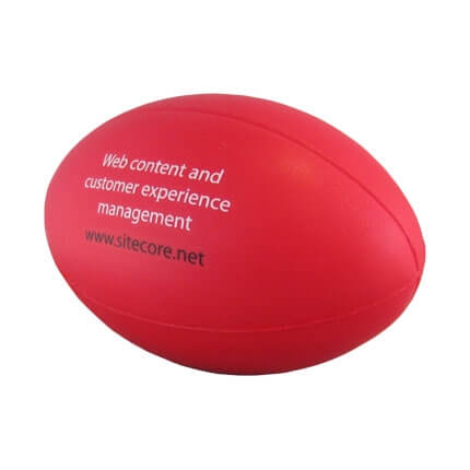 Rugby Stress Ball Angled View