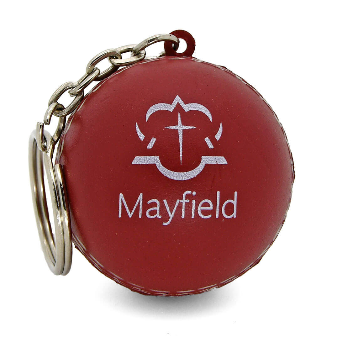 Stress Cricket Ball Keyring Front