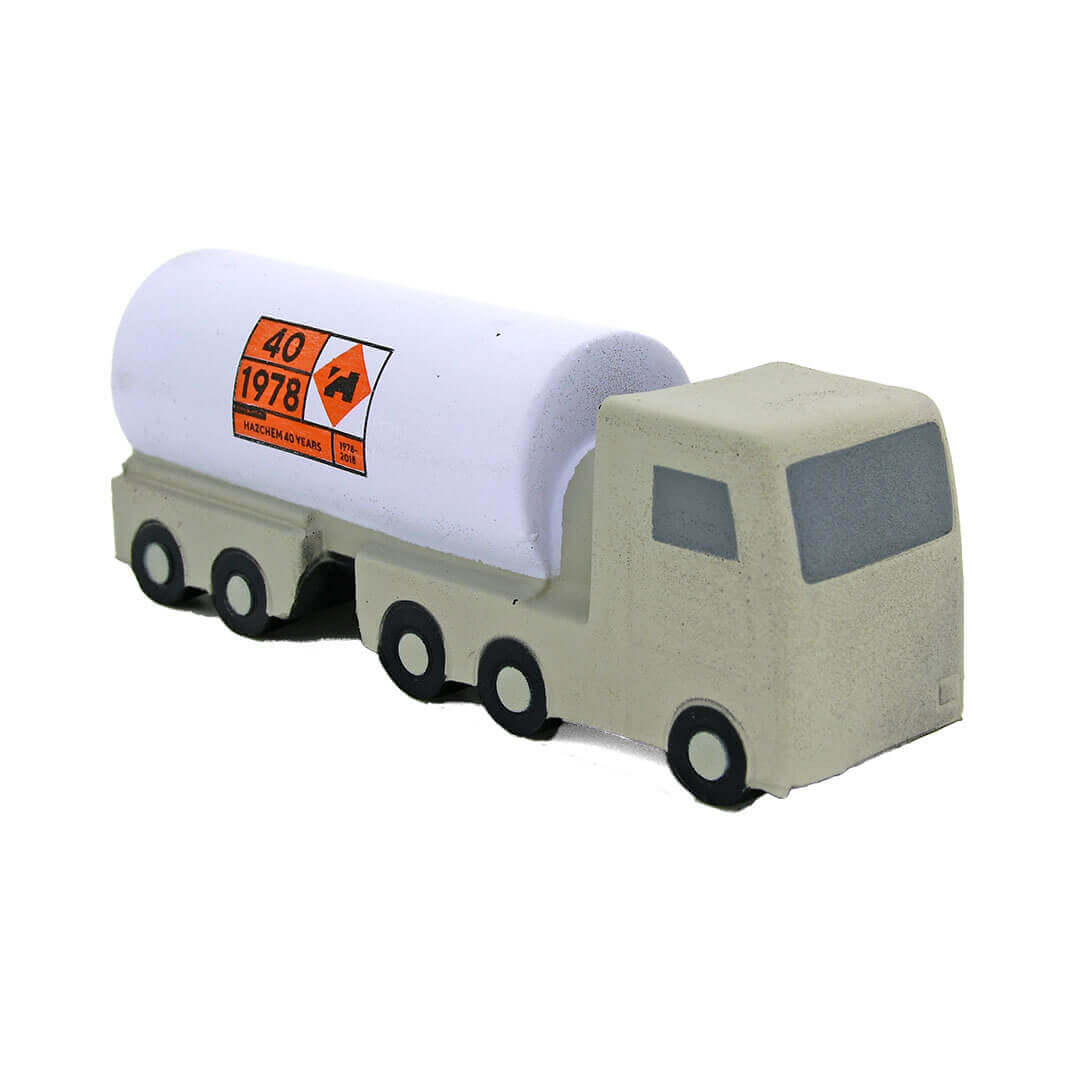 Hazchem Oil Tanker Truck Stress Ball Front View Alternate