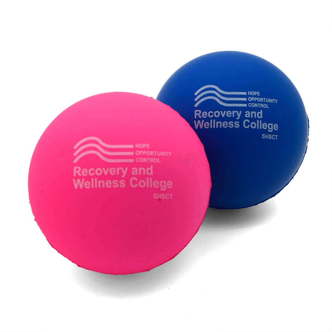 Pink and Blue 60mm StressBalls