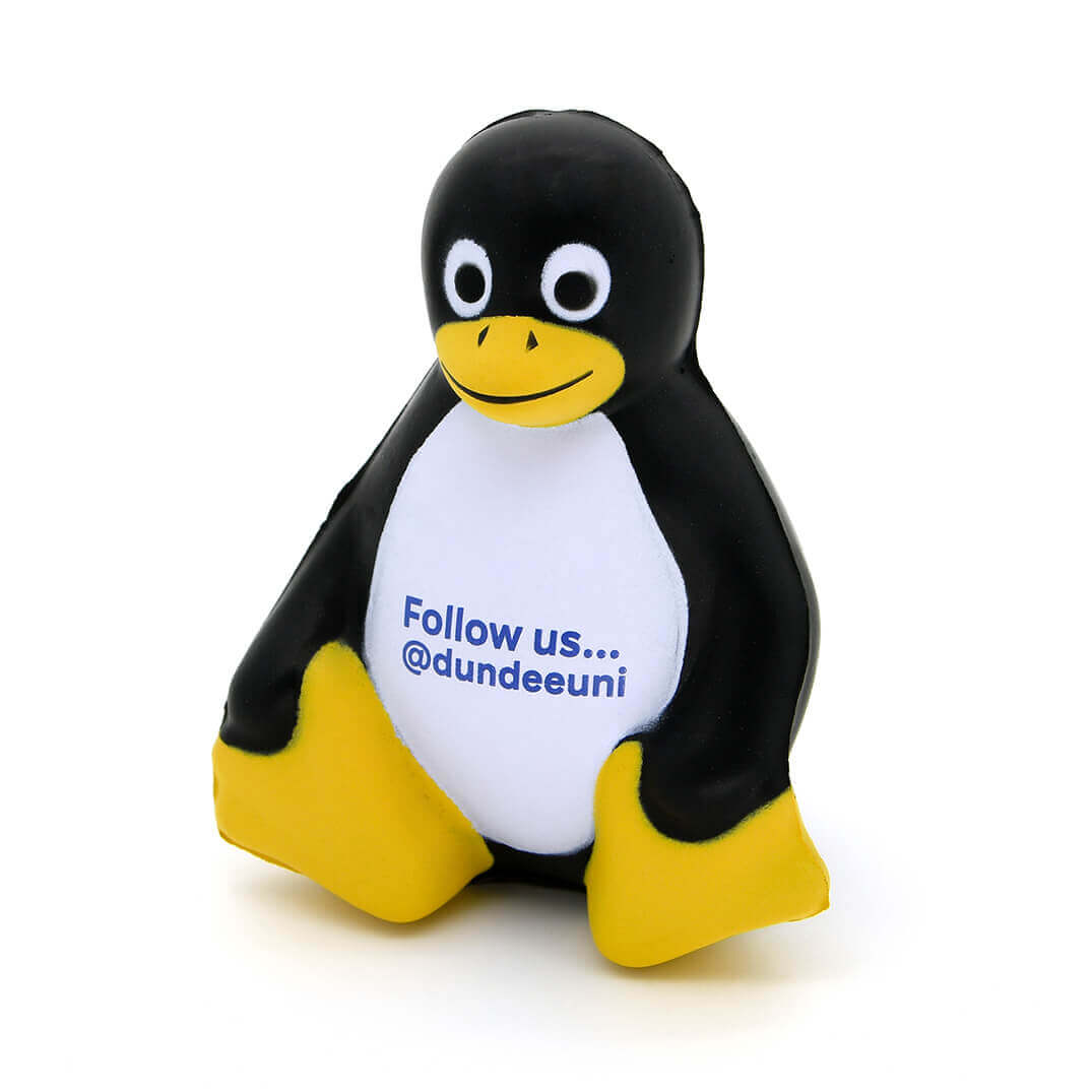 Sitting Penguin Stress Ball Angled