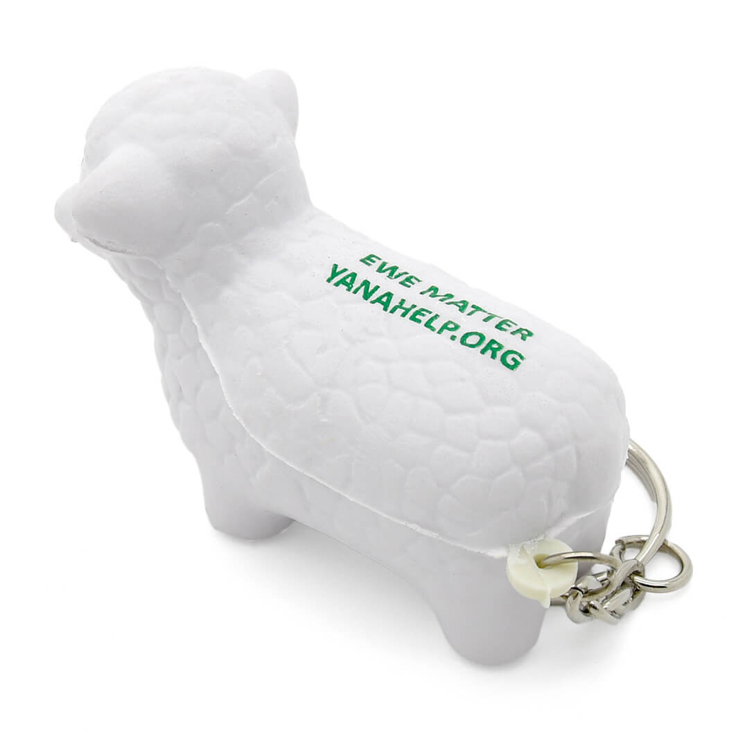 Sheep Keyring Stress Ball Aerial View