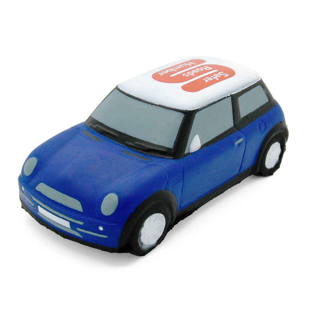 Blue and White Mini Cooper Stress Ball