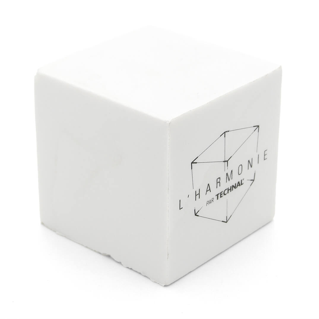 50mm Cube Stress Ball White