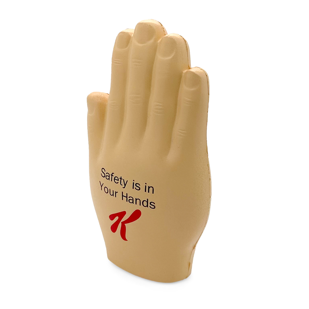 Flat Hand Stress Ball Side