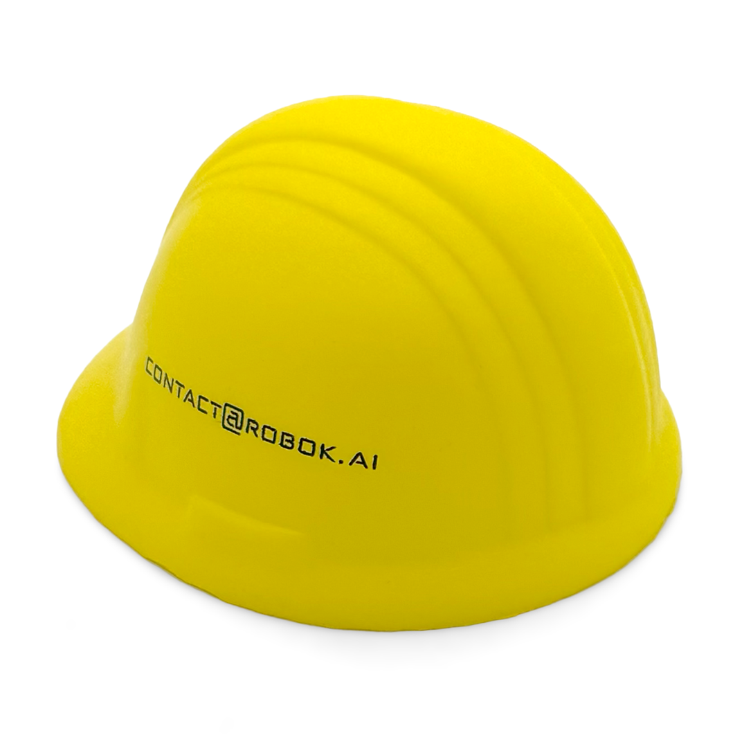 Yellow Stress Hard Hat Rear View