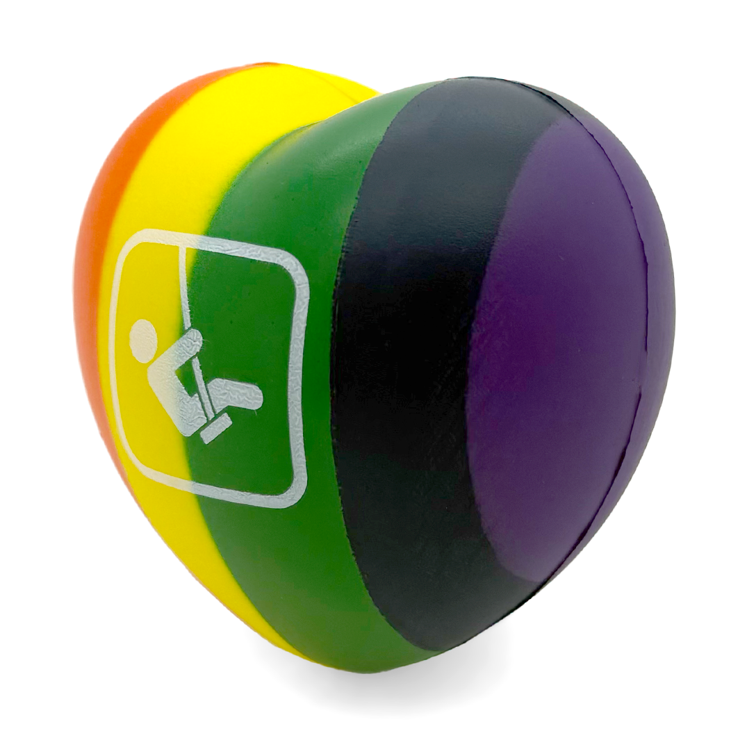 Stress Rainbow Heart Side