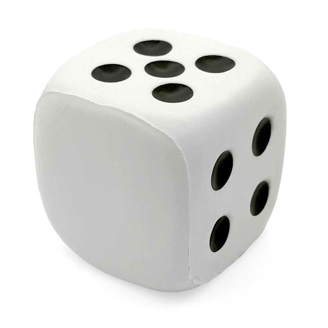 White Dice Stress Ball