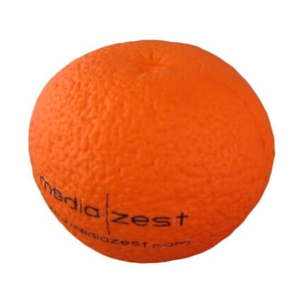 Orange fruit shaped stress toy