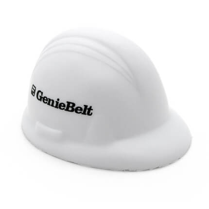 White Hard Hat Stress Ball Front View