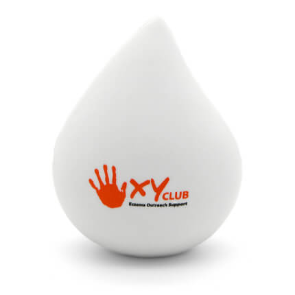 White Droplet Stress Ball Front View