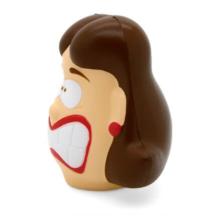 Crazy Face Female Stress Ball Side View