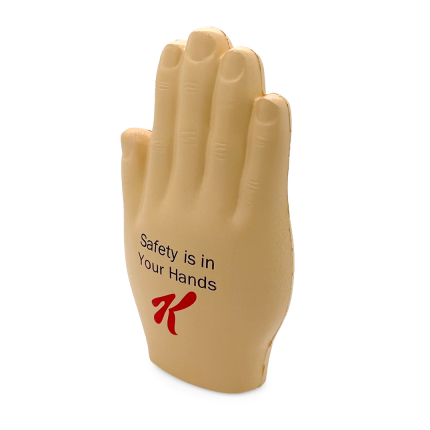 Flat Hand Stress Ball Side