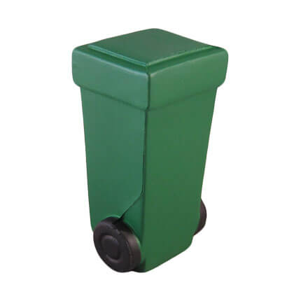 Wheelie bin stress ball shape back view