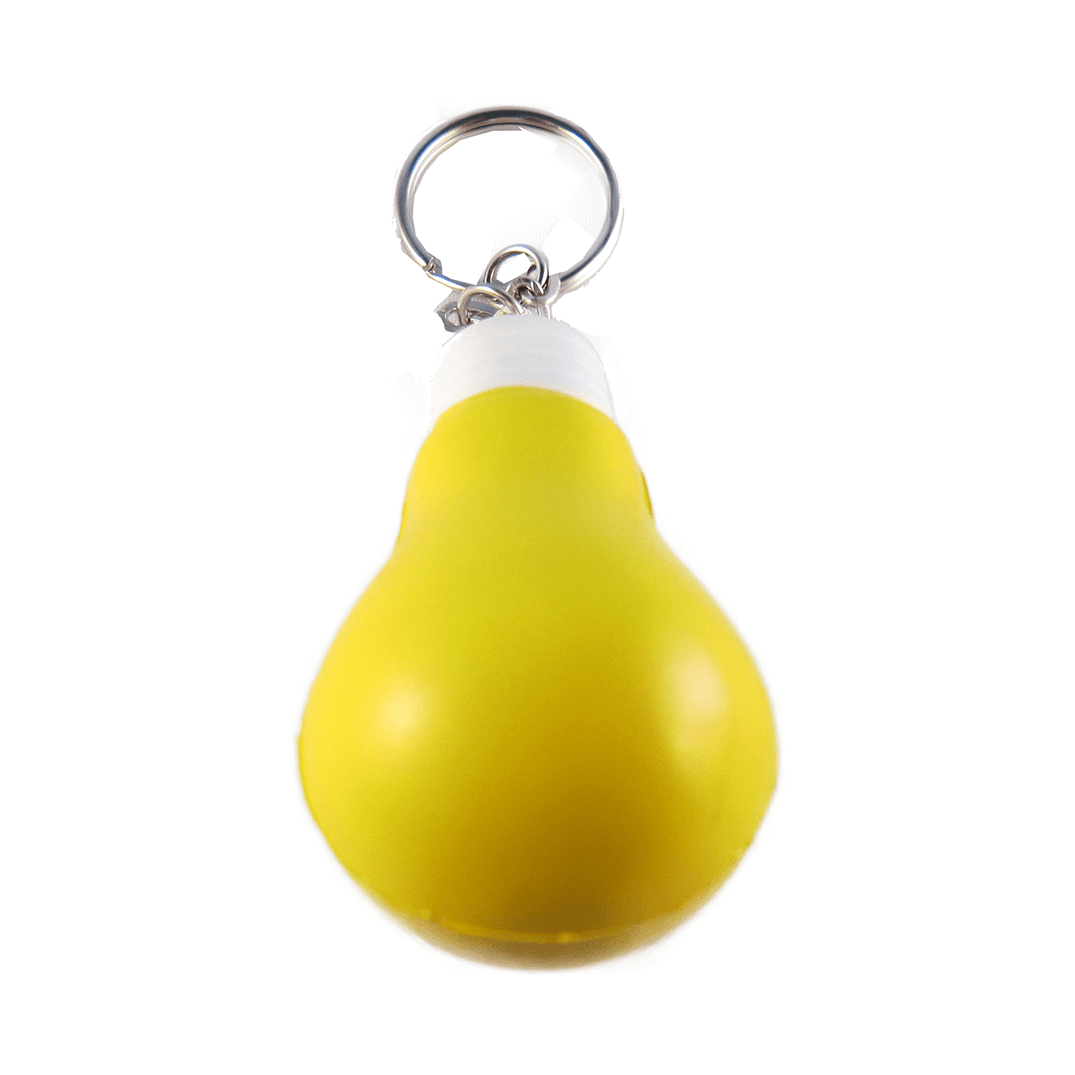 Yellow Bulb Keyring Top